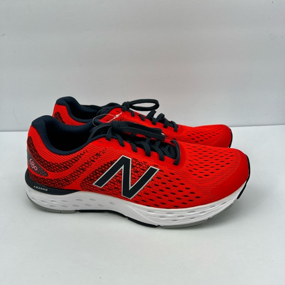 NEW BALANCE RUNNING SHOES, US MEN’S SIZE 10, TOP IS RED AND NAVY BLUE COLOR - Picture 5 of 16